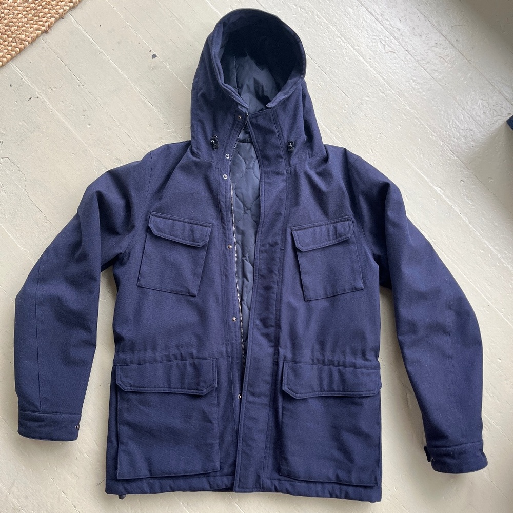 Aspesi Navy Blue Military Field Jacket